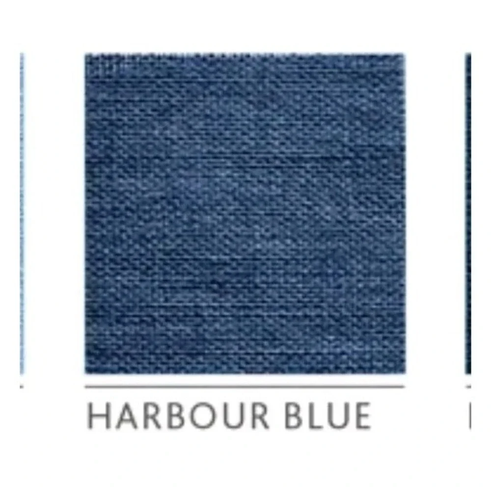 Sand‎ Snow 100% Linen Curtain 2 Panels Europe Made Light Filtering Harbour Blue